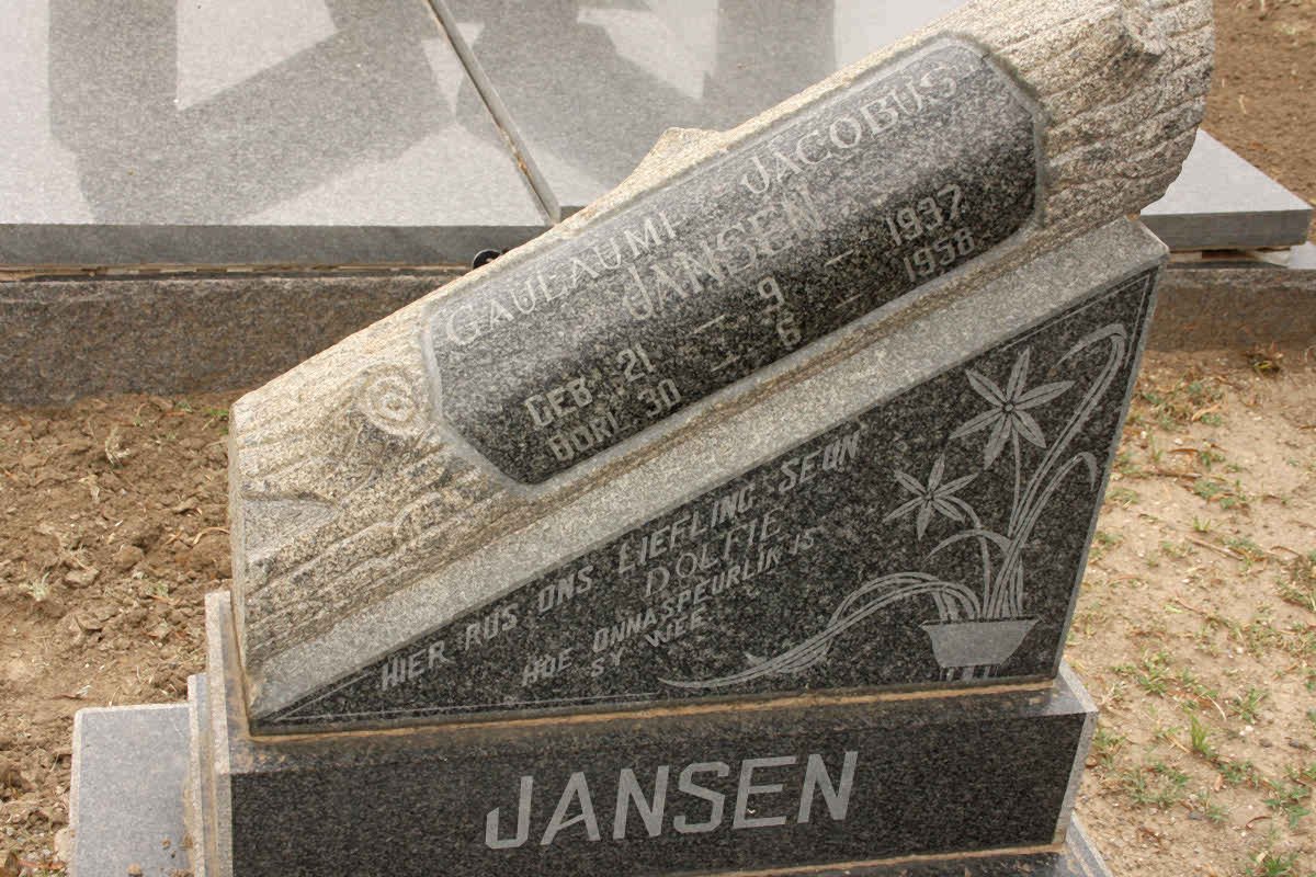 JANSEN Gaulaumi Jacobus 1932-1958