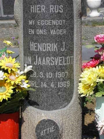 JAARSVELDT Hendrik J., van 1907-1969
