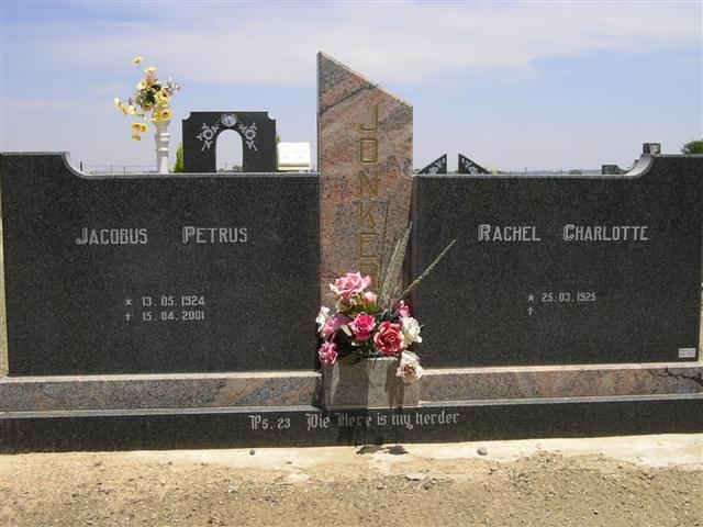 JONKER Jacobus Petrus 1924-2001 &amp; Rachel Charlotte 1925-