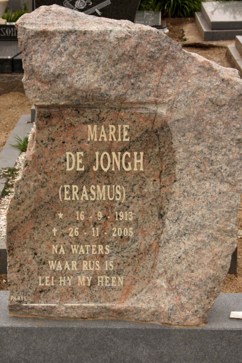 JONGH Marie, de nee ERASMUS 1913-2005
