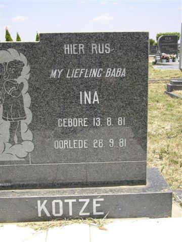 KOTZE Ina 1981-1981
