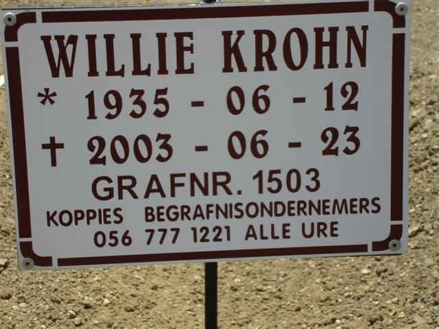 KROHN Willie 1935-2003