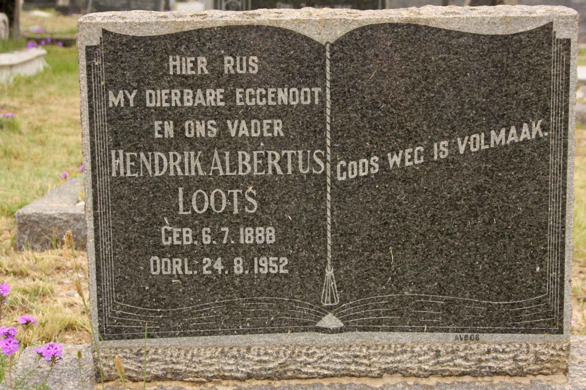 LOOTS Hendrik Albertus 1888-1952