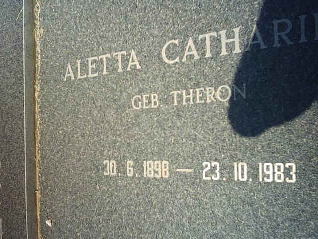 LIESCHING Aletta Catharina nee THERON 1898-1983