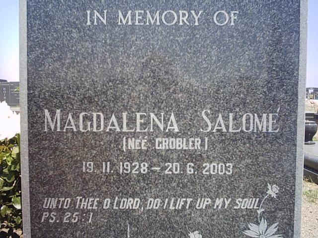 LAWRENCE Magdalena Salome nee GROBLER 1928-2003