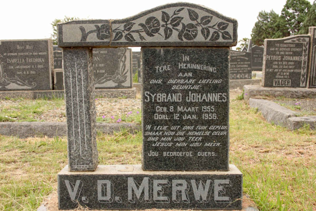 MERWE Sybrand Johannes, v.d. 1955-1956