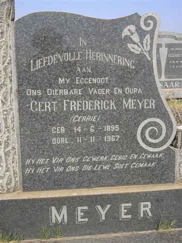 MEYER Gert Frederick 1895-1967