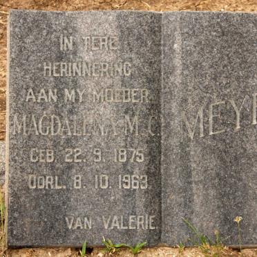 MEYER Magdalena M.C. 1875-1963