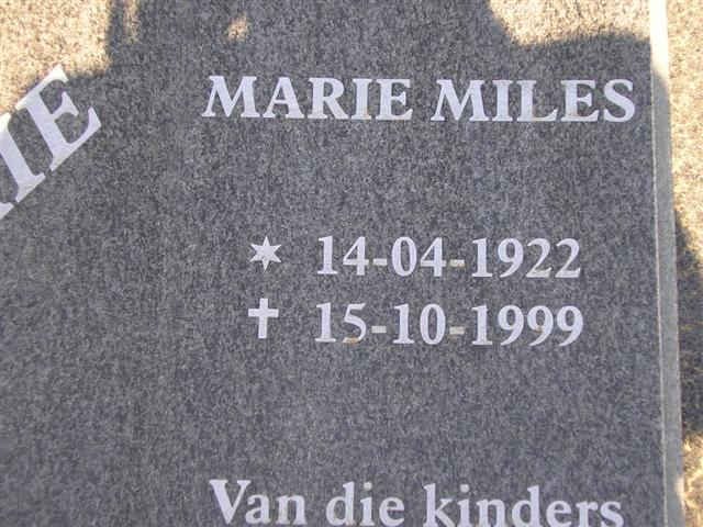 MILES Marie 1922-1999