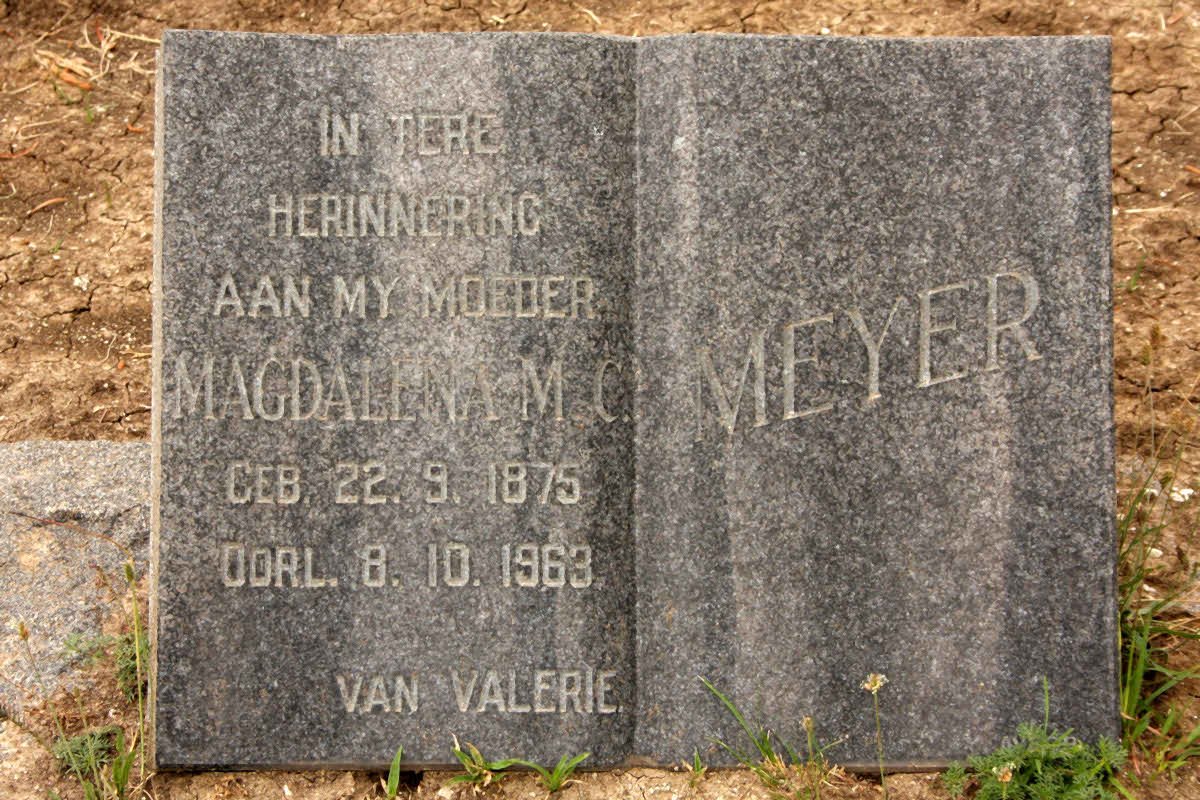 MEYER Magdalena M.C. 1875-1963