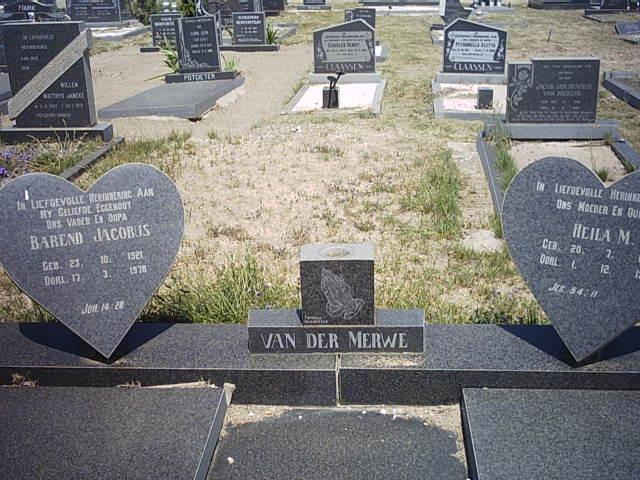 MERWE Barend Jacobus, van der 1921-1978 &amp; Heila M.