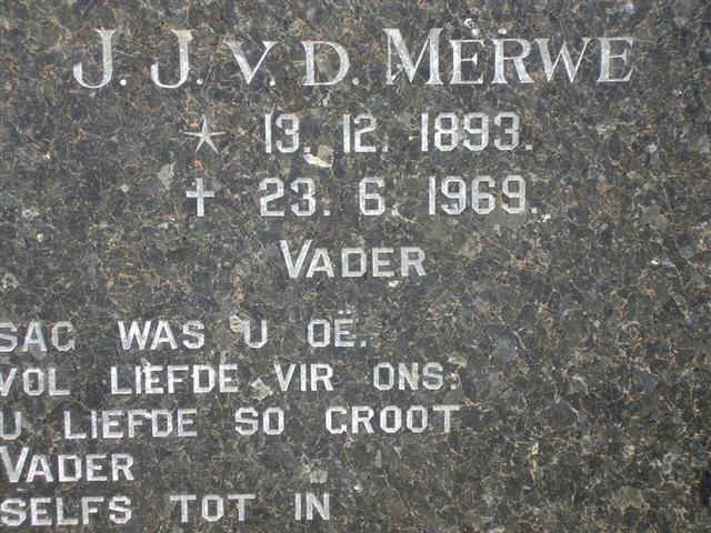 MERWE J.J., v.d. 1893-1969