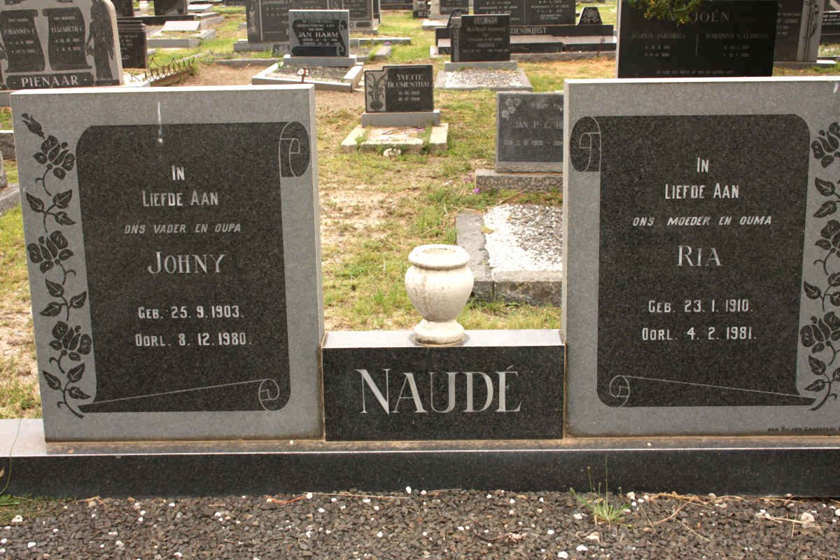 NAUDÉ Johny 1903-1980 &amp; Ria 1910-1981