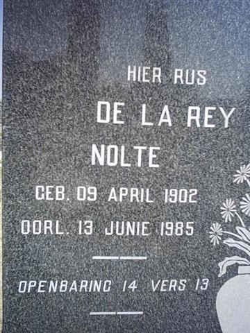 NOLTE De La Rey 1902-1985