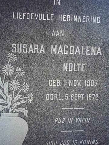 NOLTE Susara Magdalena 1907-1972