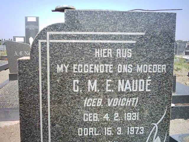 NAUDE C.M.E. nee VOIGHT 1931-1973