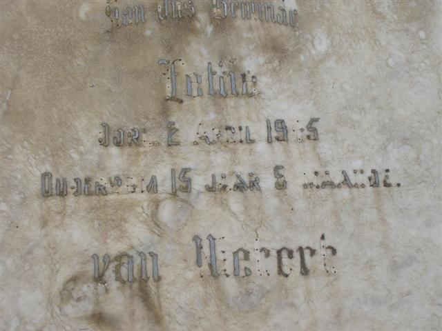 NIEKERK Lettie, van -1945