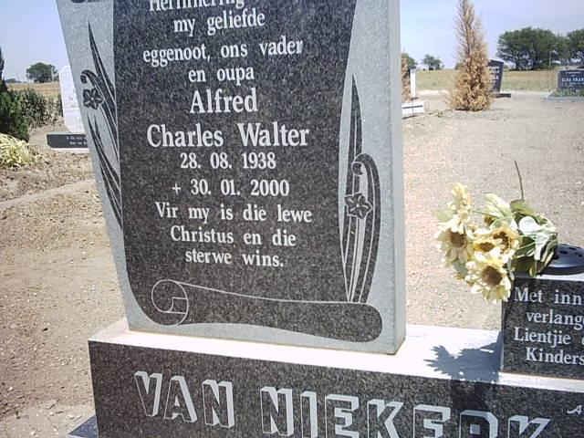 NIEKERK Alfred Charles Walter, van 1938-2000