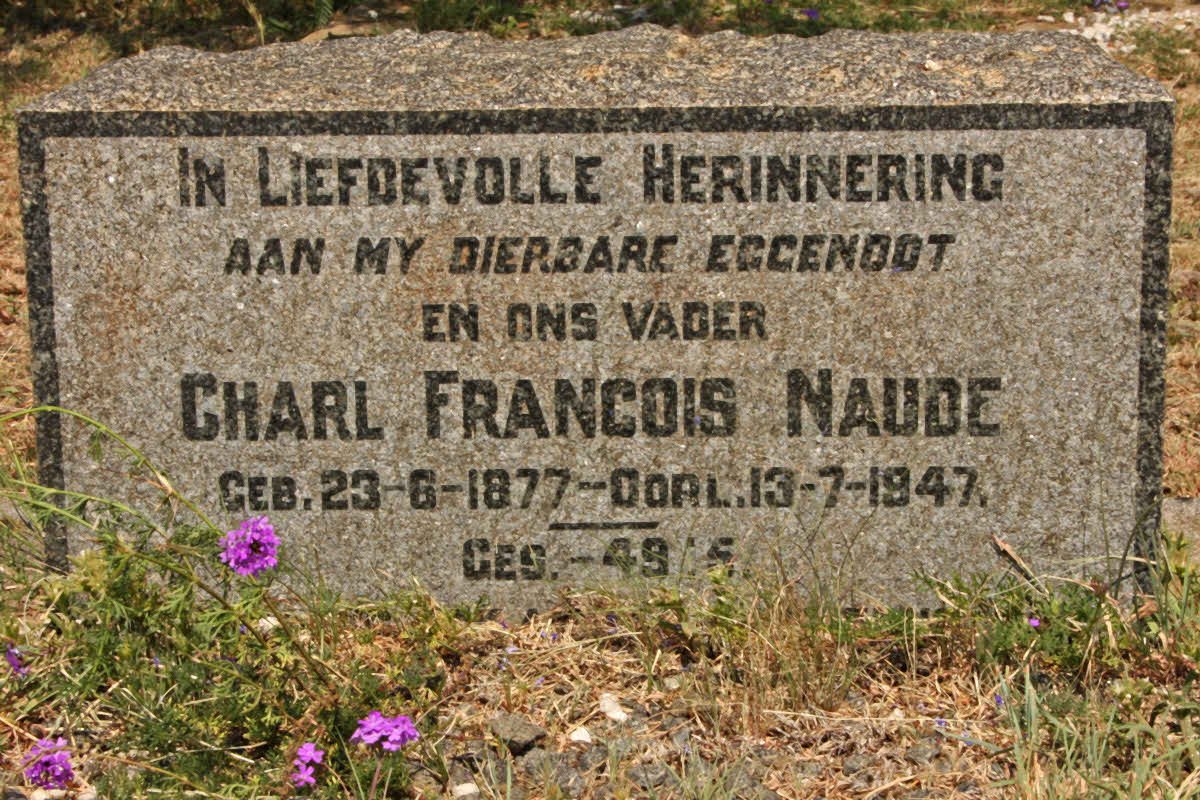 NAUDE Charl Francois 1877-1947