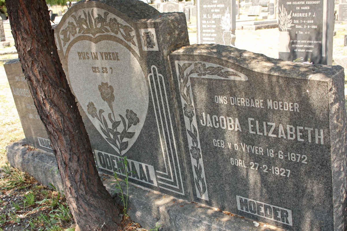 ODENDAAL Jacoba Elizabeth 1872-1927