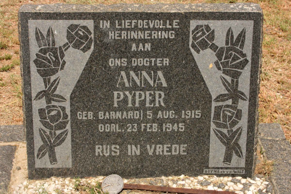 PYPER Anna nee BARNARD 1915-1945