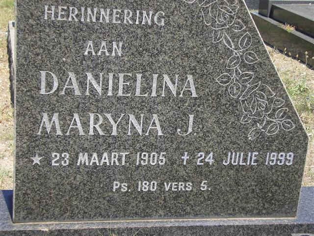 PLOOY Danielina Maryna J., du 1905-1999