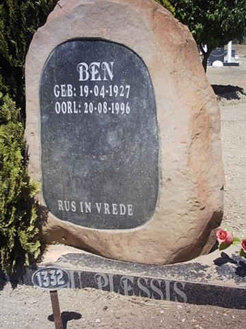 PLESSIS Ben, du 1927-1996