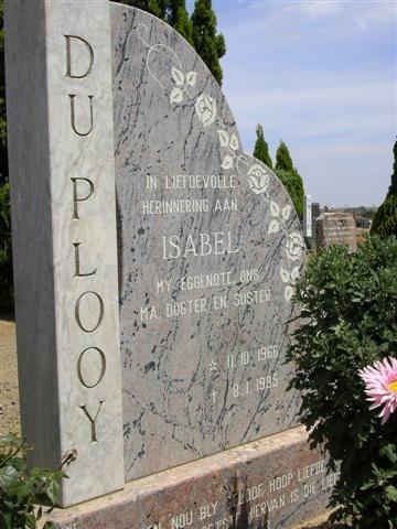 PLOOY Isabel, du 1966-198?