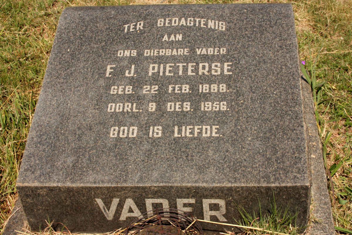 PIETERSE F.J. 1888-1956