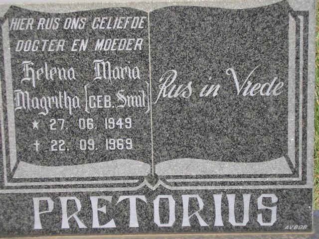 PRETORIUS Helena Maria Magritha nee SMIT 1949-1969