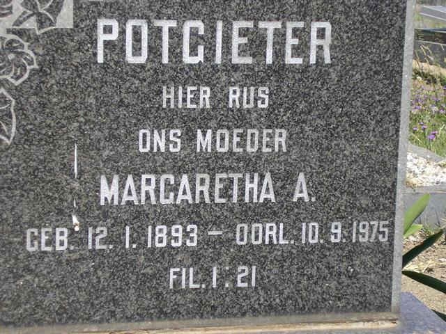 POTGIETER Margaretha A. 1893-1975