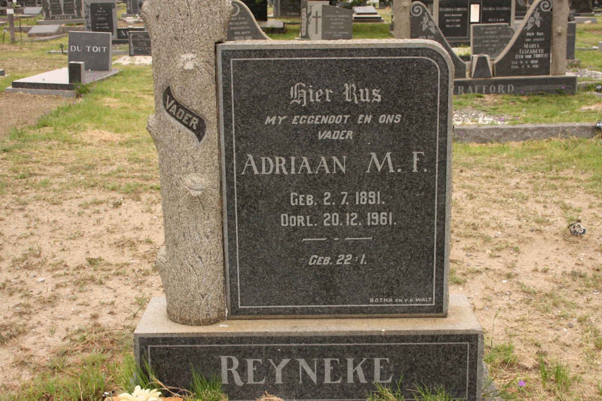 REYNEKE Adriaan M.F. 1891-1961