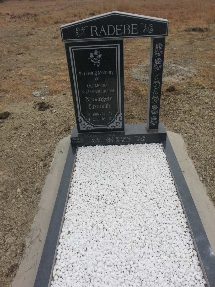 RADEBE Nobangeni Elizabeth 1943-2018