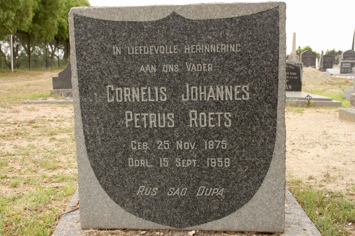 ROETS Cornelis Johannes Petrus 1875-1958