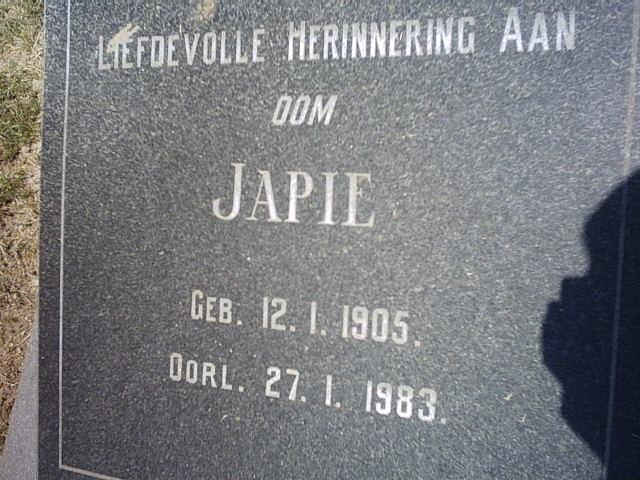 ROUX Japie, le 1905-1983