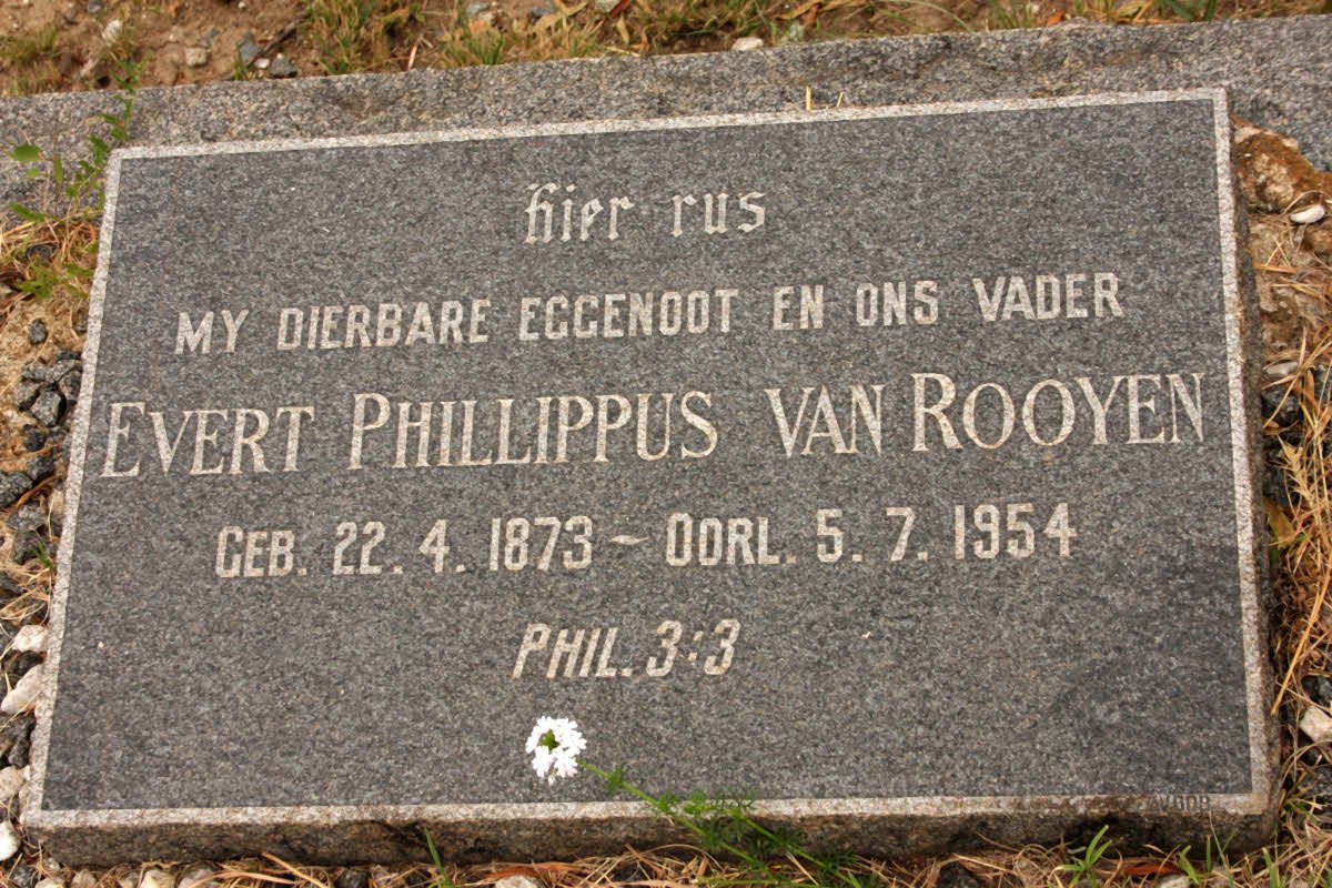 ROOYEN Evert Phillippus, van 1873-1954