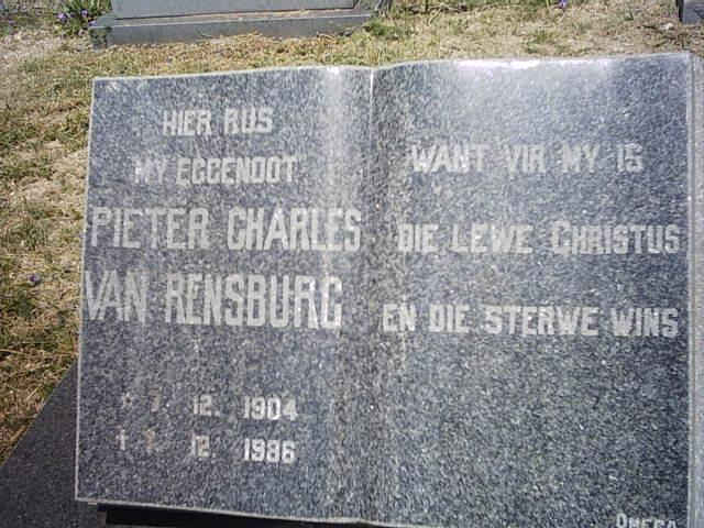 RENSBURG Pieter Charles, van 1904-1986