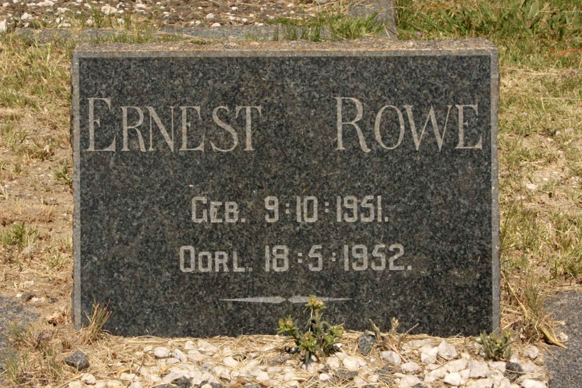 ROWE Ernest 1951-1952