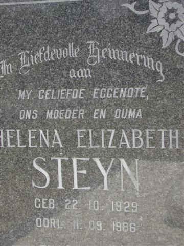 STEYN Helena Elizabeth 1929-1986