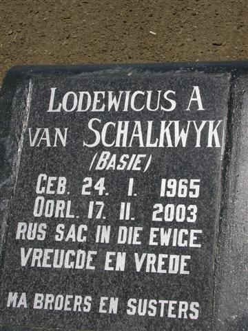 SCHALKWYK Lodewicus A., van 1965-2003
