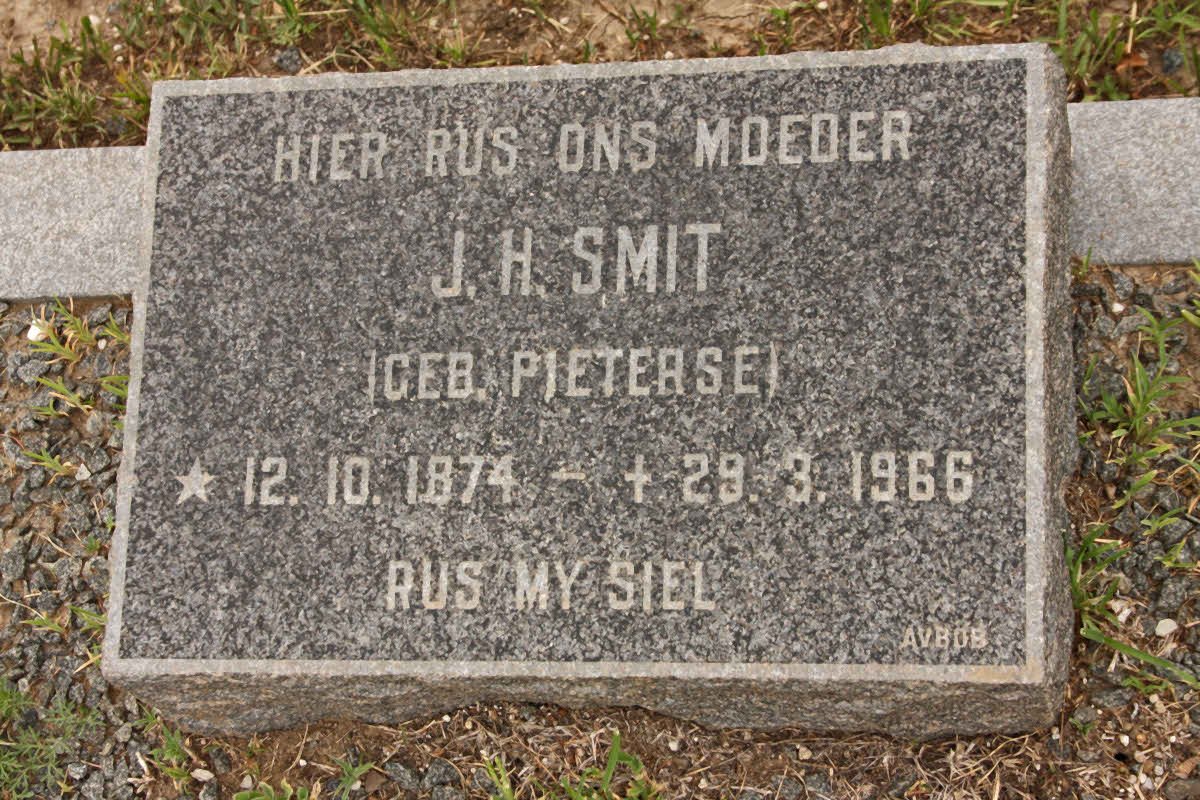 SMIT J.H. nee PIETERSE 1874-1966