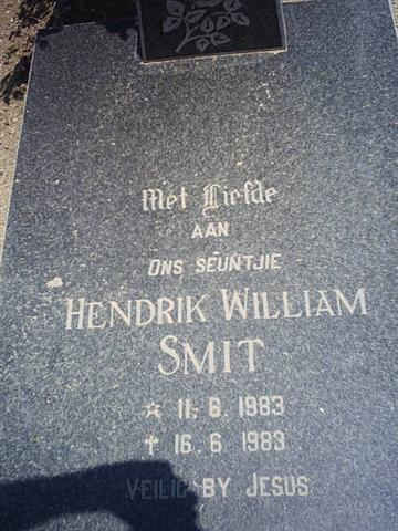 SMIT Hendrik William 1983-1983
