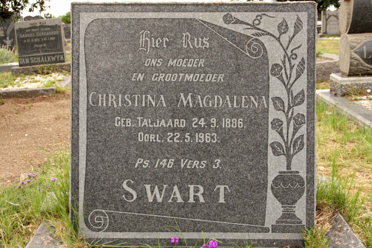 SWART Christina Magdalena nee TALJAARD 1886-1963