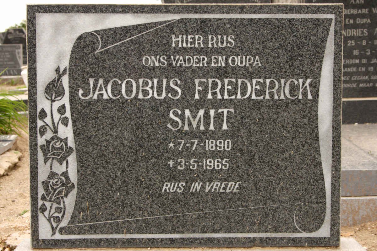 SMIT Jacobus Frederick 1890-1965