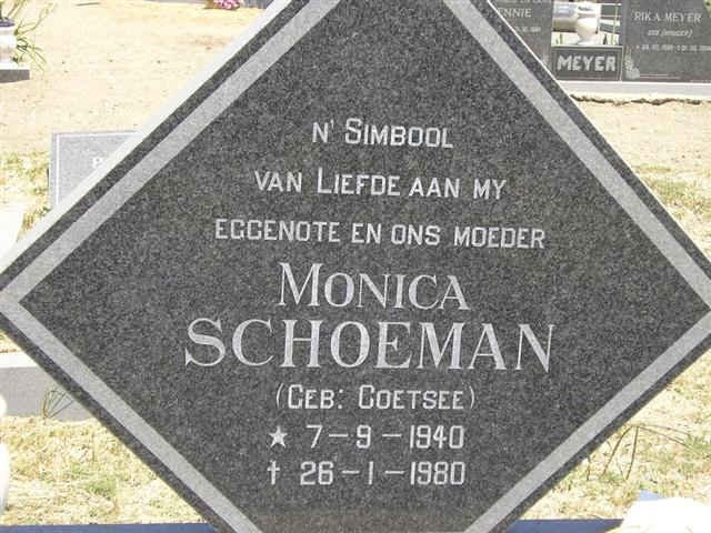 SCHOEMAN Monica nee COETSEE 1940-1980