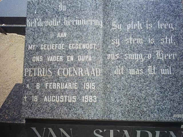 STADEN Petrus Coenraad, van 1915-1983