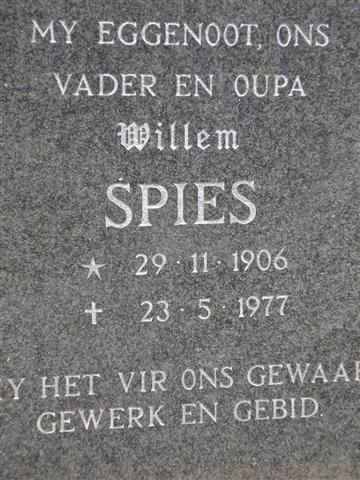 SPIES Willem 1906-1977