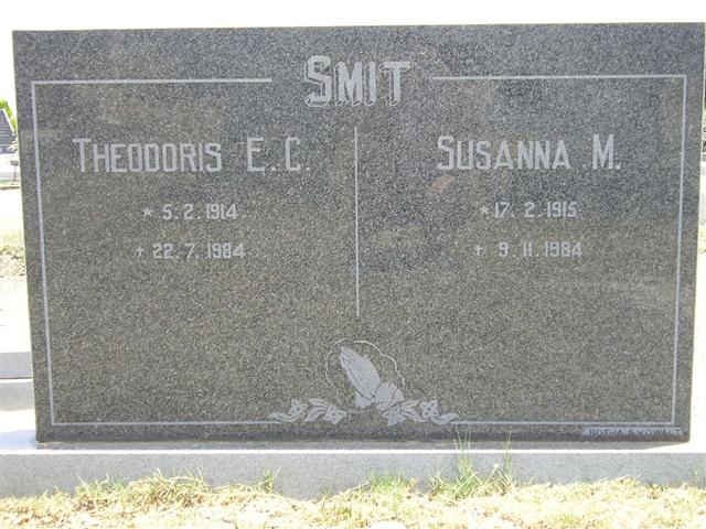 SMIT Theodoris E.C. 1914-1984 &amp; Susanna M. 1915-1984