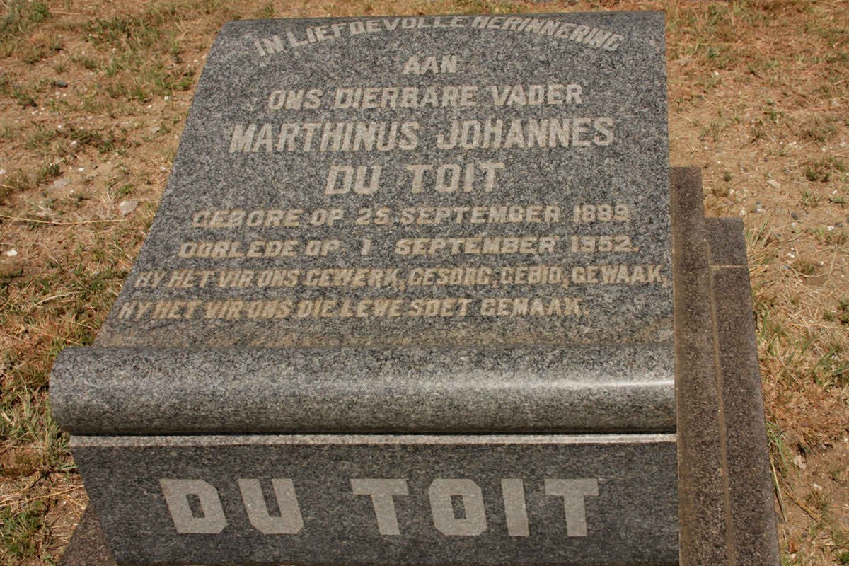 TOIT Marthinus Johannes, du 1889-1952
