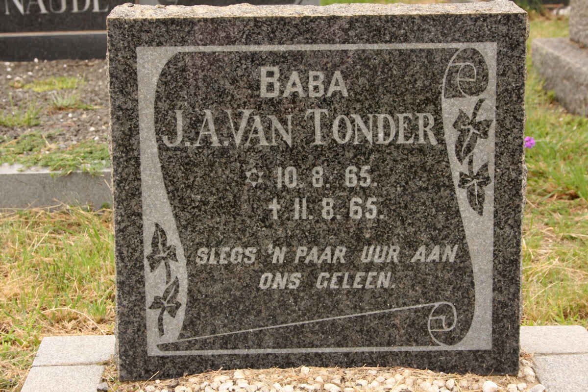 TONDER J.A., van 1965-1965
